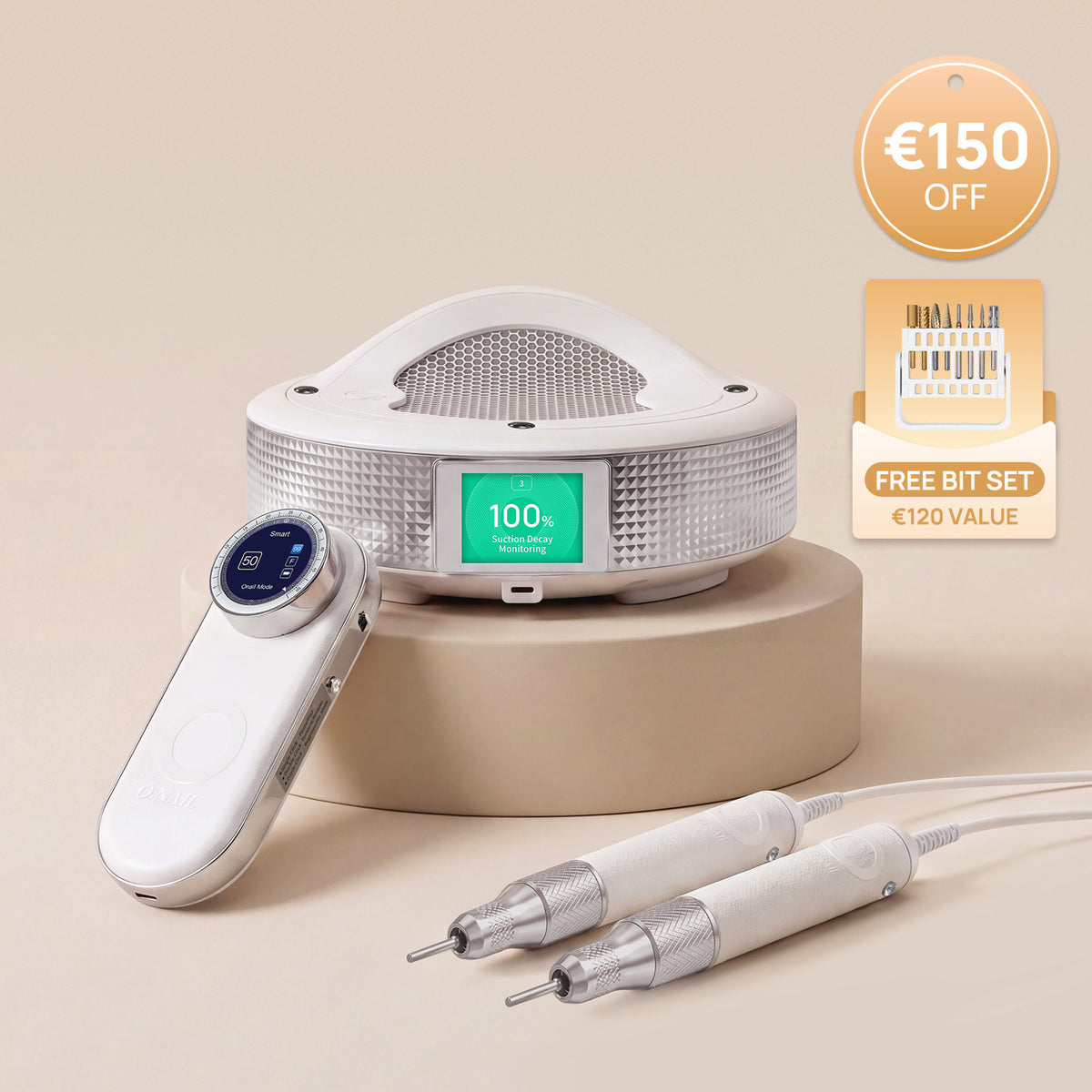 Sistema di preparazione delle unghie | Fresa per unghie Pro Max + Aspiratore per polveri