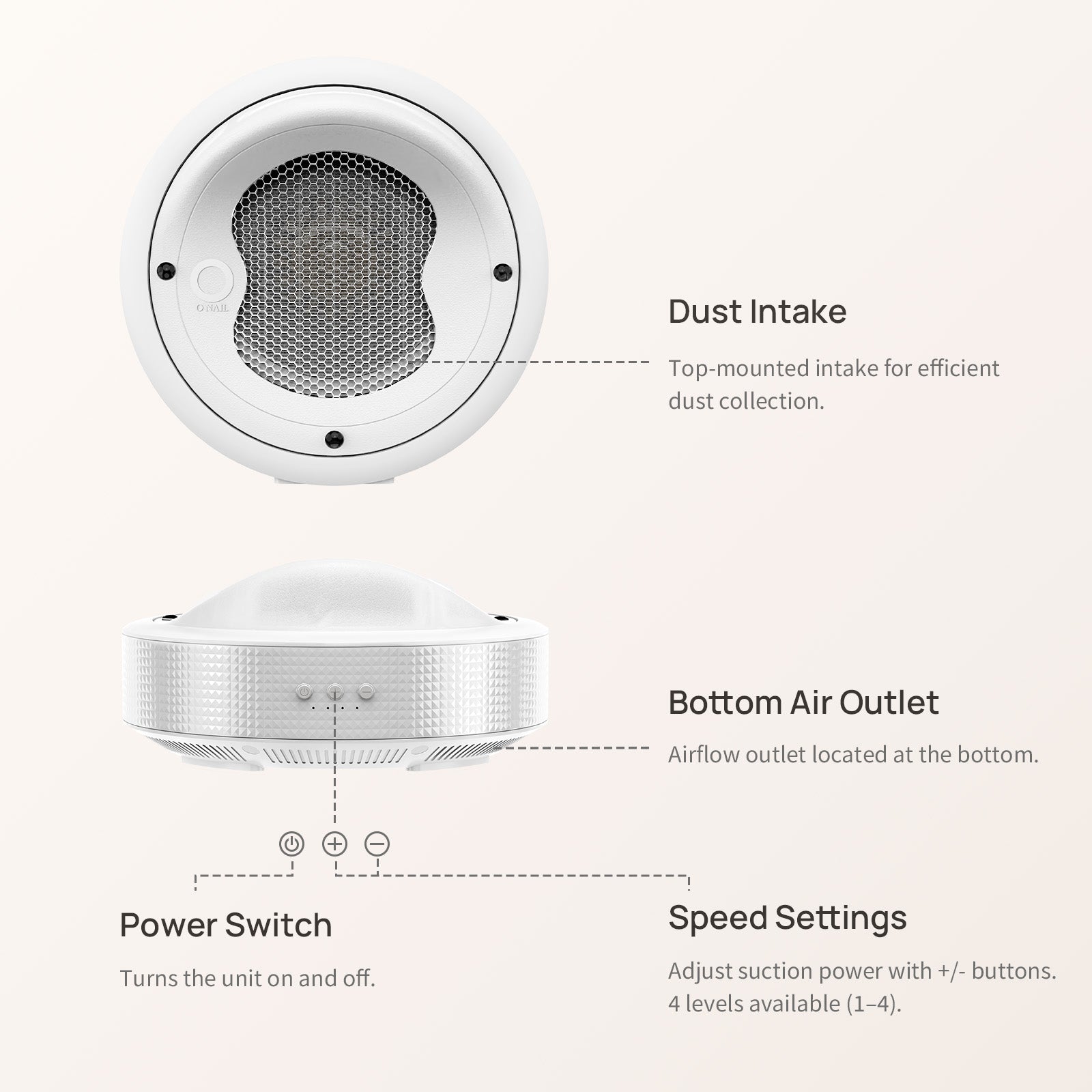 O NAIL Corded Nail Dust Collector Tornado No.1