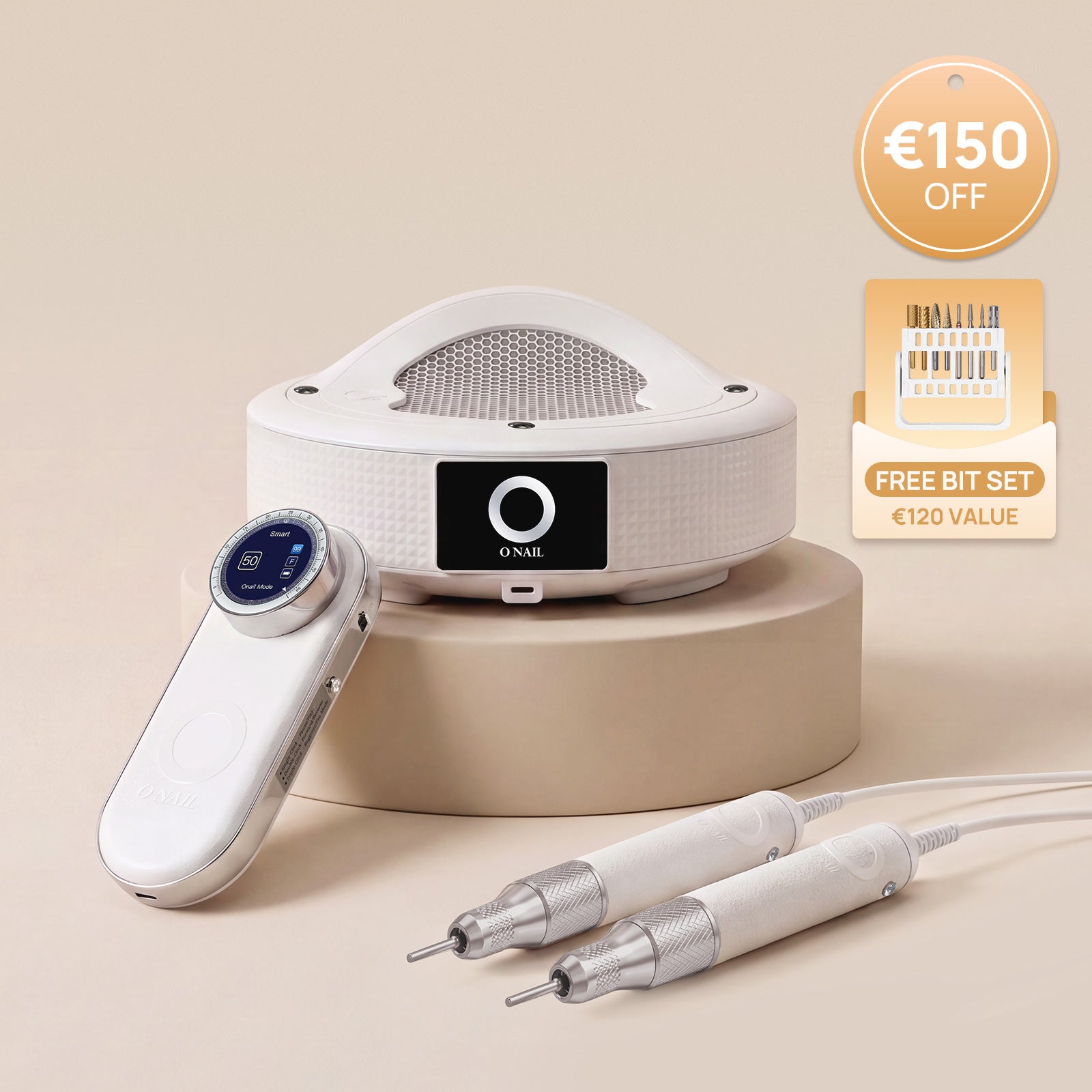 Sistema di preparazione delle unghie | Fresa per unghie Pro Max + Aspiratore per polveri