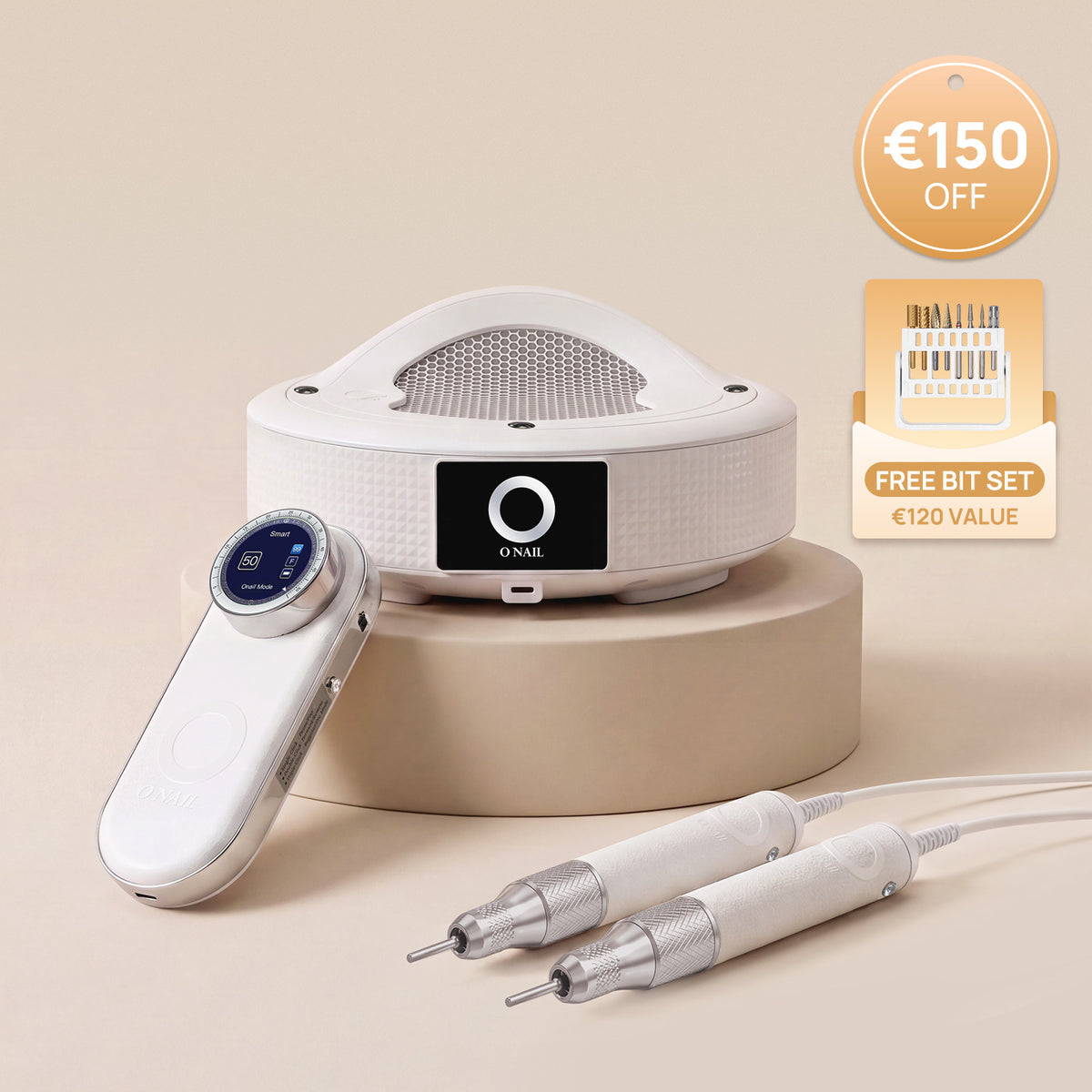 Sistema di preparazione delle unghie | Fresa per unghie Pro Max + Aspiratore per polveri