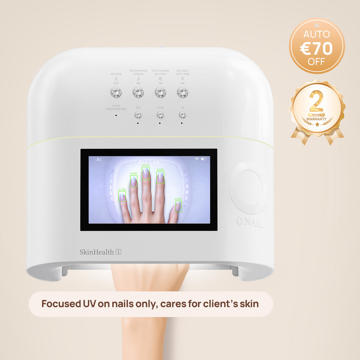 <tc>O NAIL Lampada per Unghie AI Ricaricabile - SUNX PRO MAX</tc>