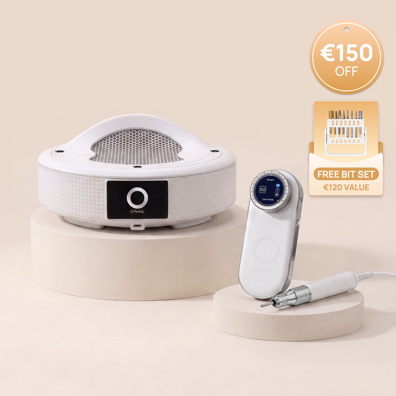 Sistema di preparazione delle unghie | Fresa per unghie Pro Max + Aspiratore per polveri